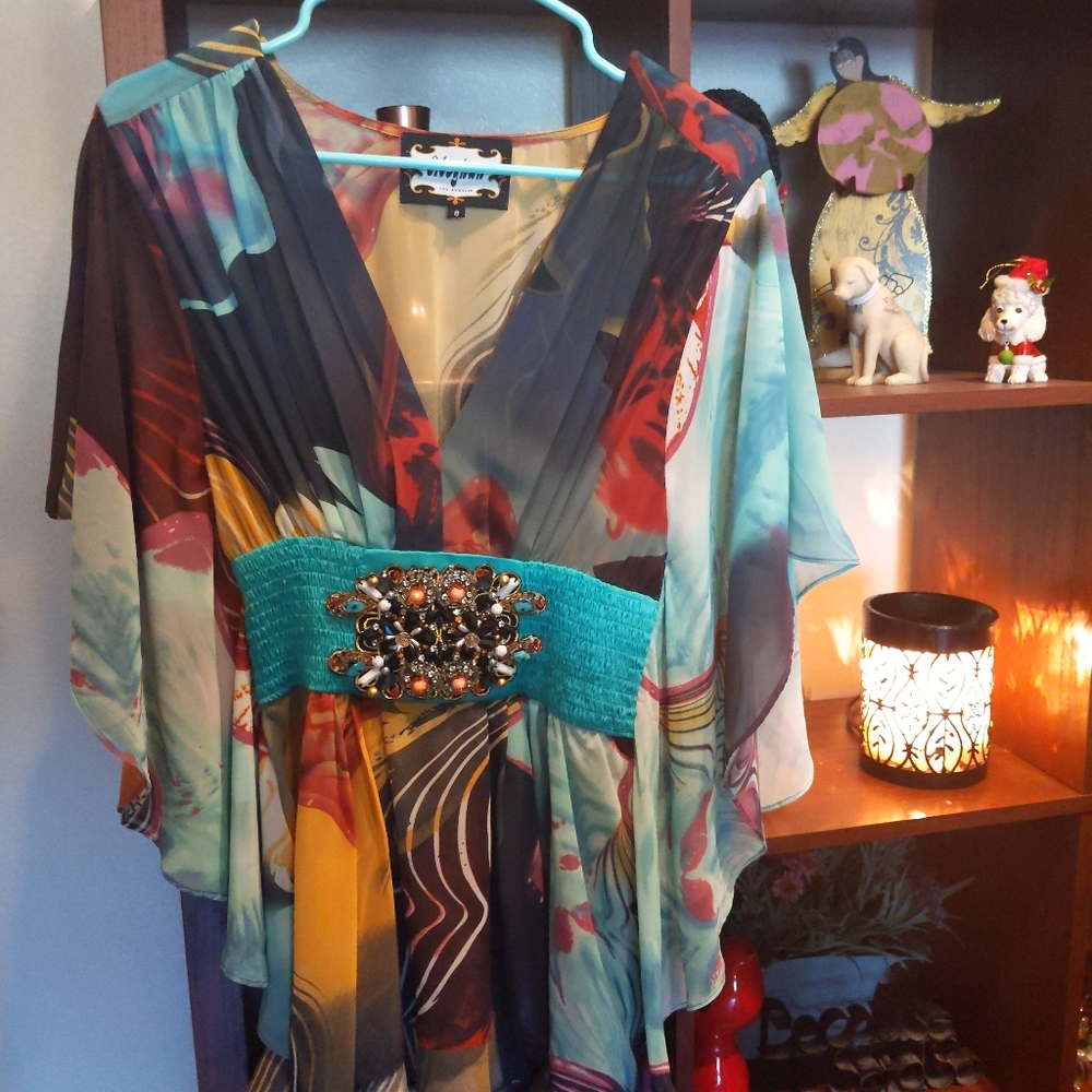 Fabulous Meghan LA silk embelished top